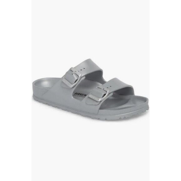 Birkenstock Shoes - 💕BIRKENSTOCK Arizona Essentials Waterproof Slide Sandal Metallic Silver 9-9.5US